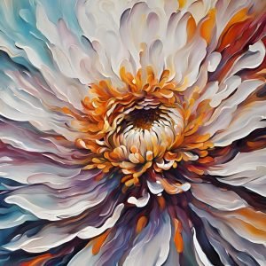 Single Chrysanthemum Abstract Painting