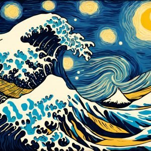 The Great Wave off Kanagawa Starry Night