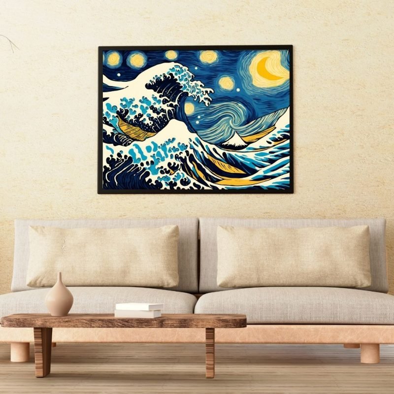 The Great Wave off Kanagawa Starry Night Canvas