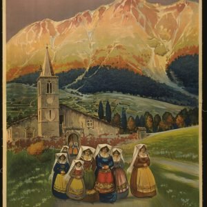 Vintage Abruzzo Alicandri Travel Poster