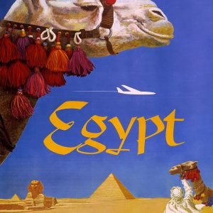 Vintage Egypt Fly TWA Travel Poster