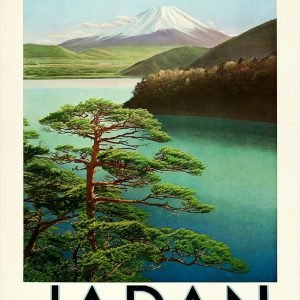 Vintage Japan Travel Poster Peerless Fuji Mountain