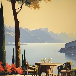 Vintage Lago di Garda (Lake Garda) Painting Poster