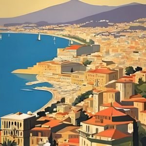 Vintage Napoli Painting Poster