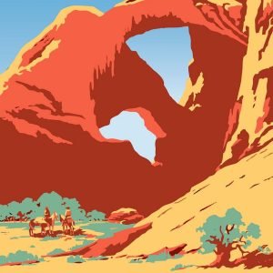 Vintage See America United States Travel Poster
