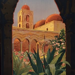 Vintage Sicily Palermo Travel Poster