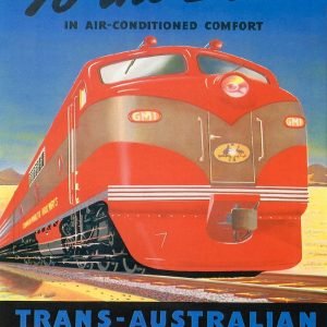 Vintage Trans Australian Travel Poster