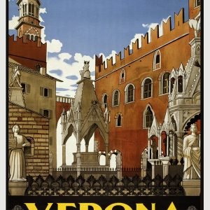 Vintage Verona Travel Poster
