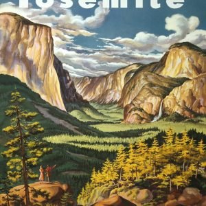 Vintage Yosemite Valley Airline Travel Poster
