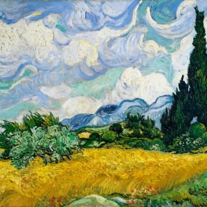 Wheat Field with Cypresses Vincent Van Gogh