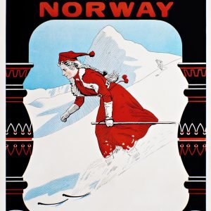 Winter in Norway Vintage Travel Poster