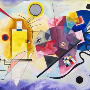Yellow Red Blue Abstract Painting