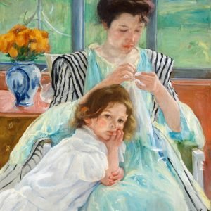 Young Mother Sewing by Mary Cassatt
