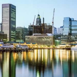 Baltimore Inner Harbor Poster Print