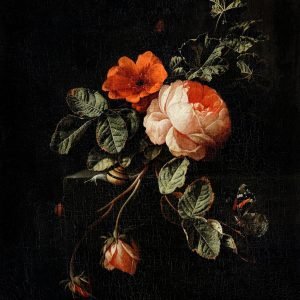 Dark Floral Wall Art Roses Print