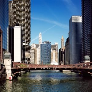 Downtown Chicago River Poster