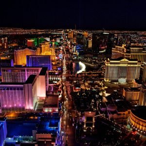 Las Vegas Poster Aerial Night View