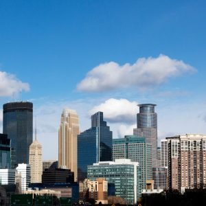 Skyline of Minneapolis Minnesota Poster
