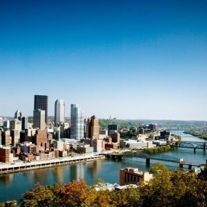 Skyline of Pittsburgh Pennsylvania Cityscape Poster