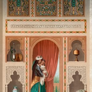 Vintage Arabesque Nursery Wall Decor