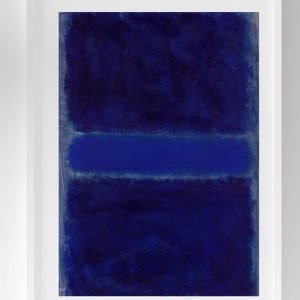 Abstract Navy Blue Divided Blue Rothko Poster