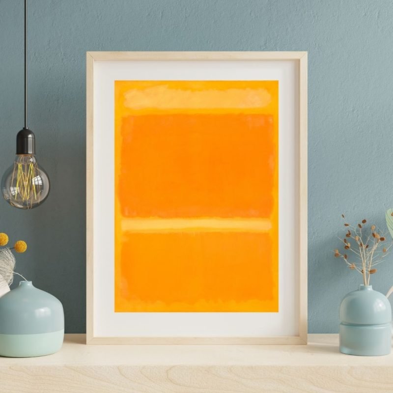 Abstract Yellow Orange Mark Rothko wall art