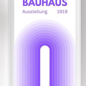 Bauhaus Art Poster Purple Rainbow