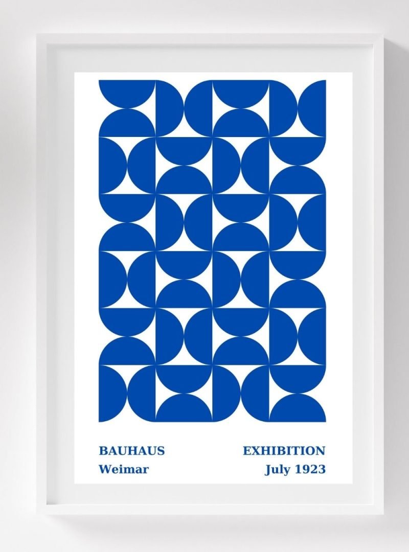 Bauhaus Art Poster Weimar Blue print