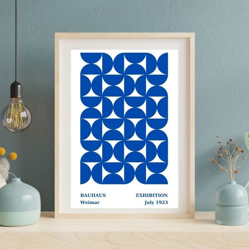 Bauhaus Art Poster Weimar Blue wall art