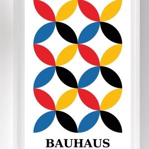 Bauhaus Movement Poster Red Black Blue Yellow