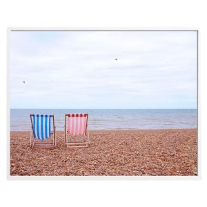 Beach Scenery in Autumn Print