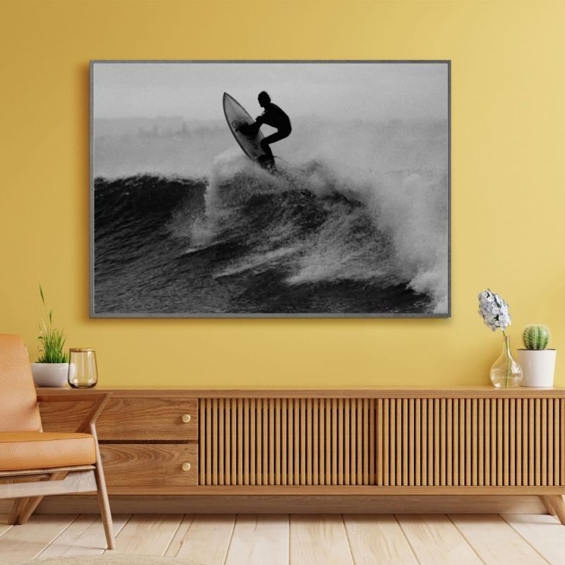 Black and White Surfer Print (2)
