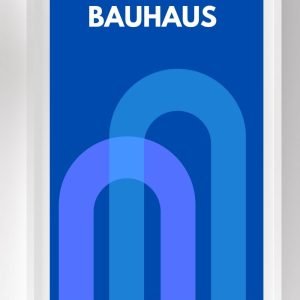 Blue Bauhaus Art Poster room Wall Decor Print