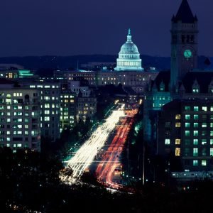 Dusk view of Pennsylvania Avenue D.C Print