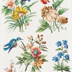 Floral Designs with Blue Bird Print Giacomo Cavenezia