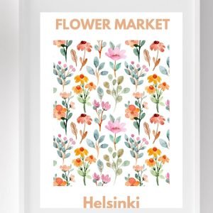 Flower Market Helsinki Poster