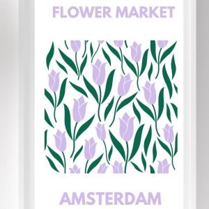 Flower Market Poster Amsterdam