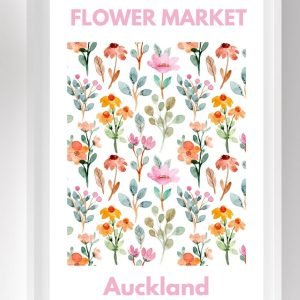 Flower Market Poster Auckland