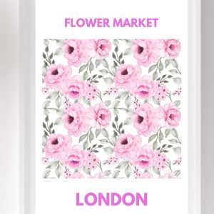 Flower Market Poster London
