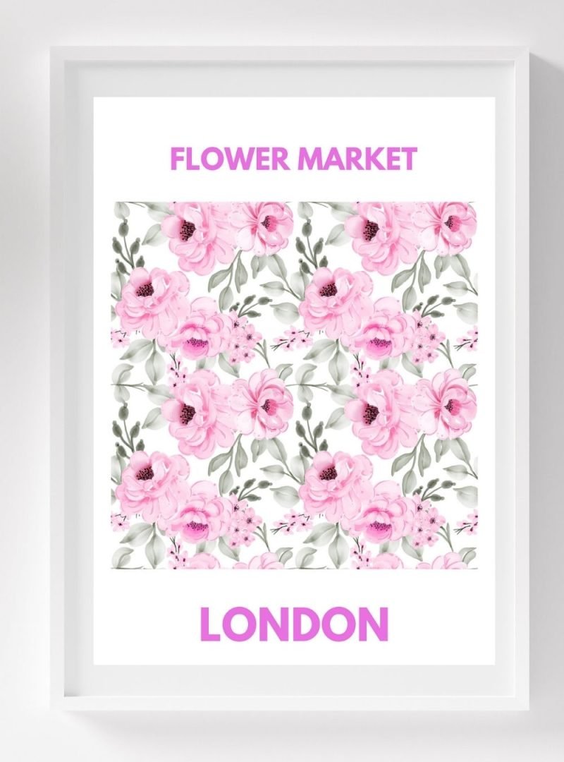 Flower Market Poster London