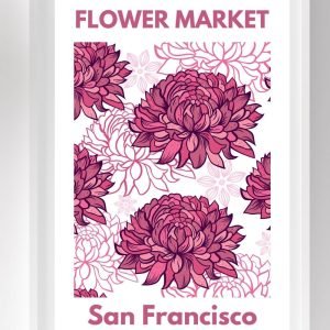 Flower Market Poster San Francisco