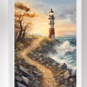 Lighthouse Landscape Art Print poster
