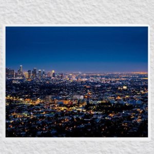 Los Angeles Night Cityscape Poster