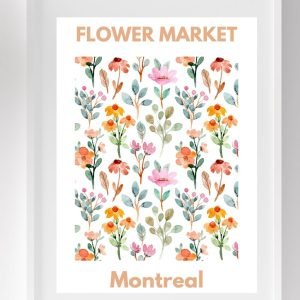 Montreal Flower Market Poster