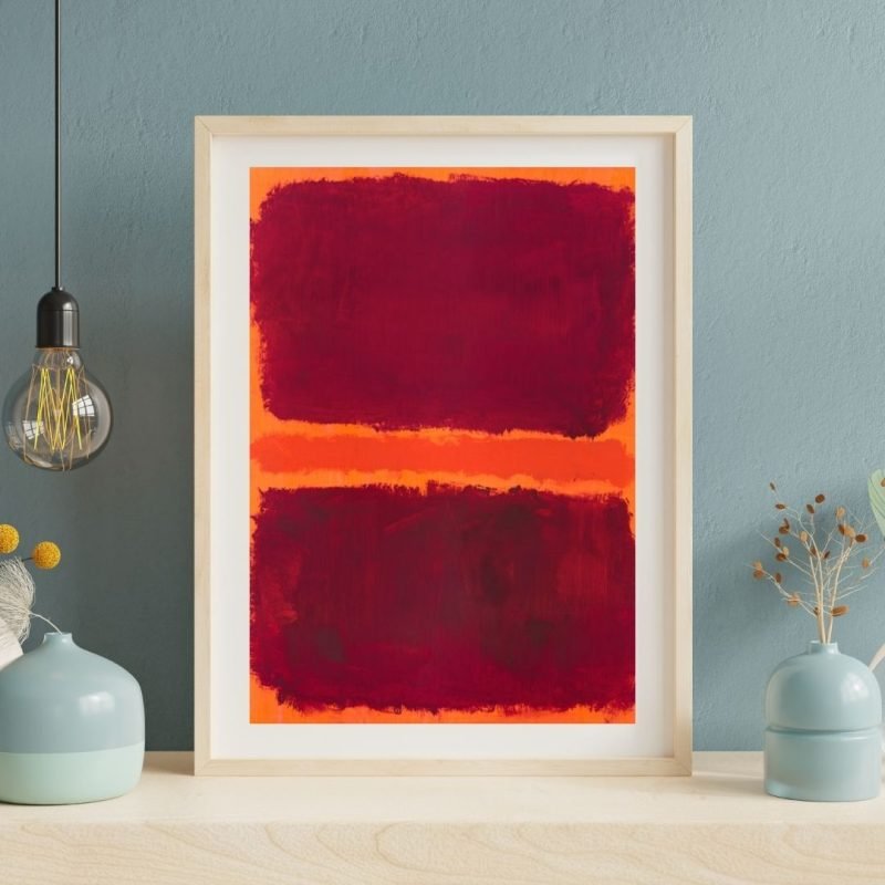Orange Maroon Print Mark Rothko wall art