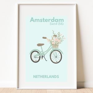 Preppy Amsterdam Travel Poster