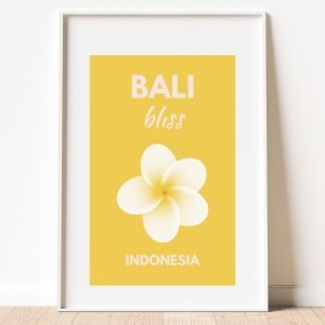 Preppy Bali Indonesia Travel Poster