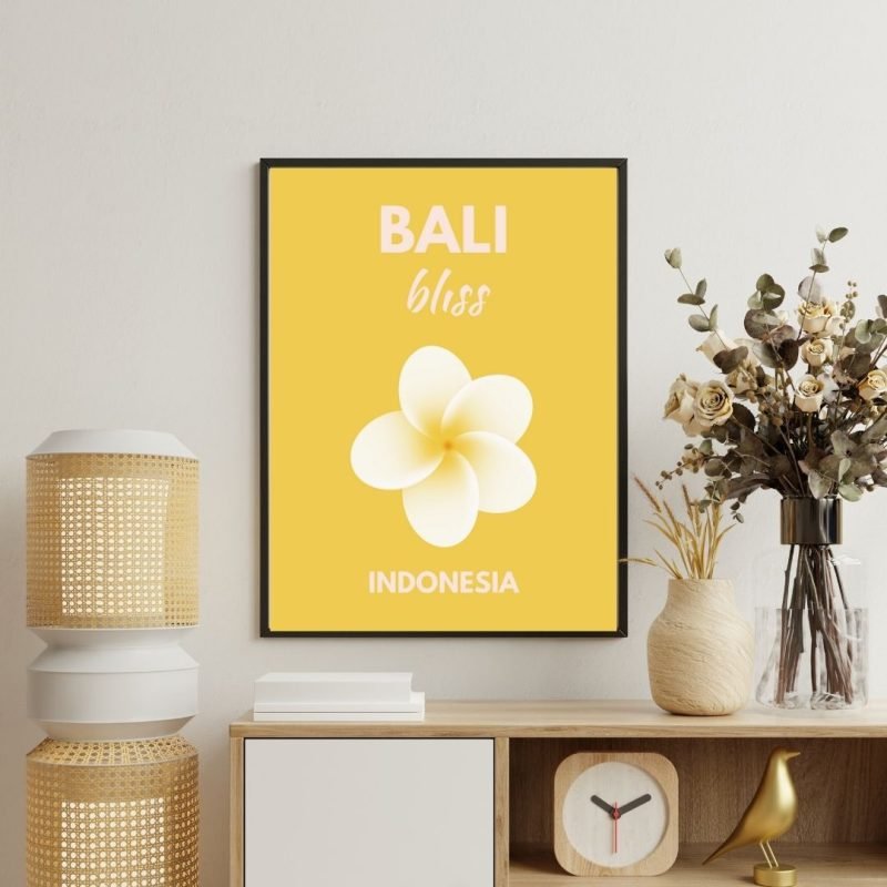 Preppy Bali Indonesia Travel Poster decor