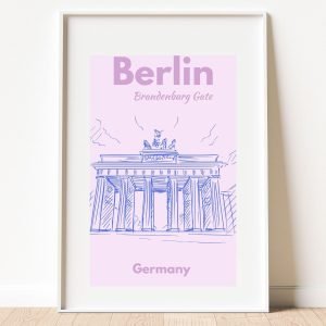 Preppy Berlin Germany Travel Poster
