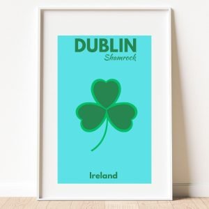 Preppy Dublin Ireland Travel Poster